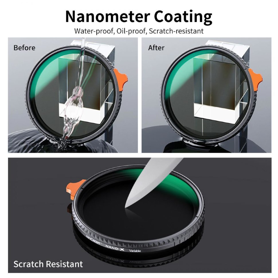 Светофильтр K&F Concept Nano-X ND2-400 82мм KF01.1466 светофильтр jjc ndv nd2 nd400 72 мм