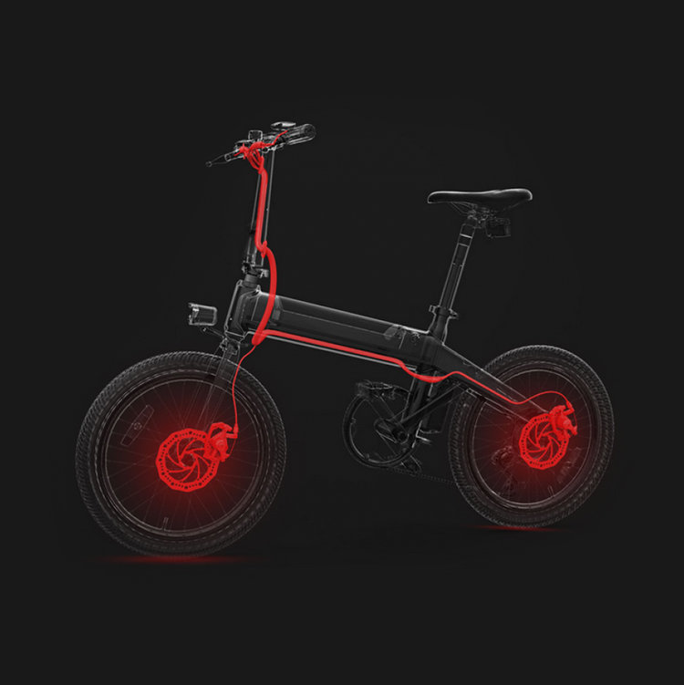 Электровелосипед Xiaomi HIMO C20 Electric Power Bicycle Белый - фото 6