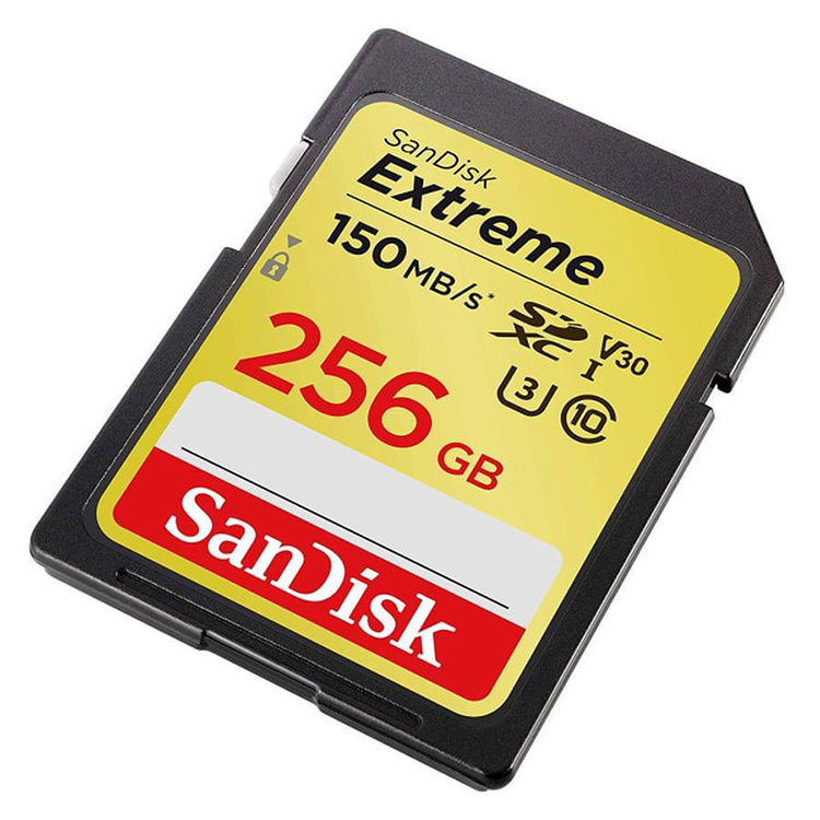Карта памяти Sandisk Extreme SDXC Card 256GB V30 UHS-I U3 SDSDXV5-256G-GNCIN - фото 1