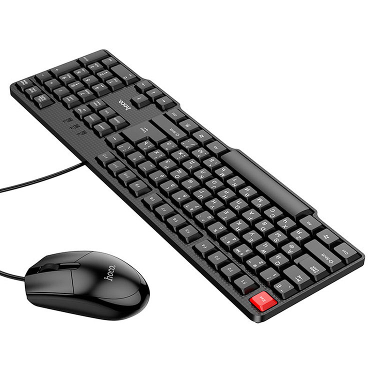 Набор мышь и клавиатура HOCO GM16 Busines (RU) Чёрная - фото 3