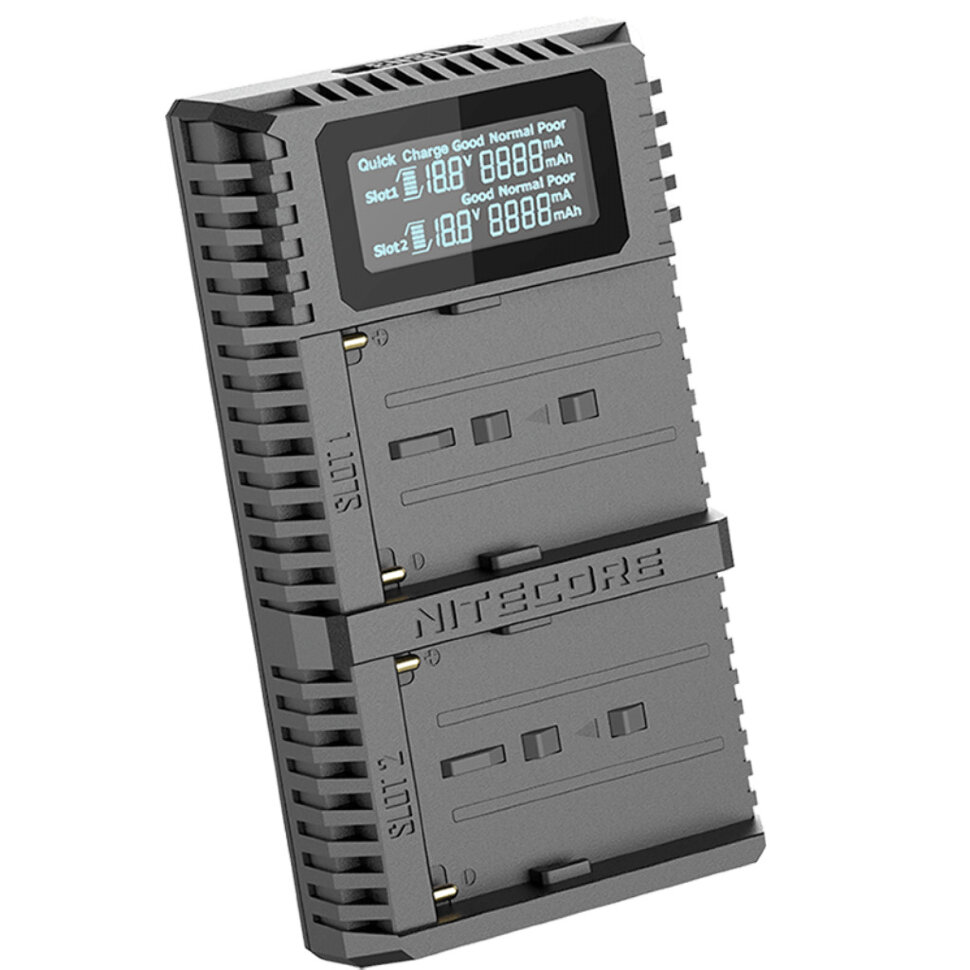 Зарядное устройство Nitecore USN3 PRO для NP-F зарядное устройство relato ch p1640u lp e6 для canon lp e6