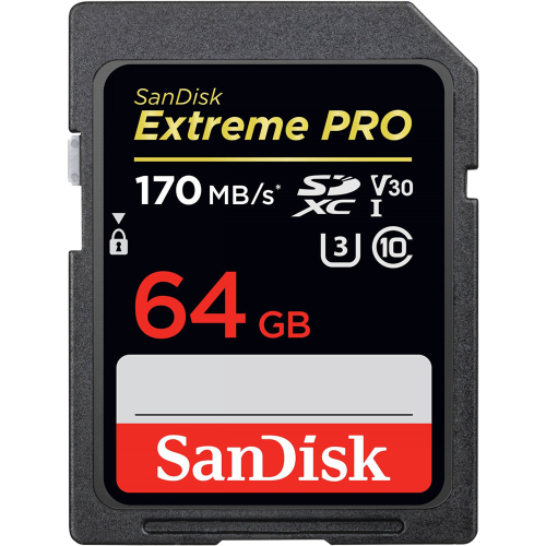 Карта памяти Sandisk Extreme Pro SDXC Card 64GB V30 UHS-I U3 