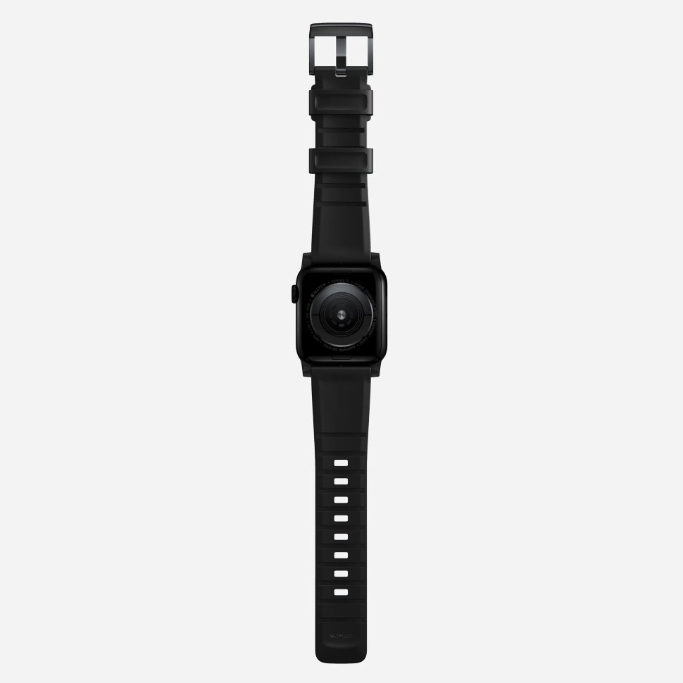 Ремешок Nomad Rugged Strap V.2 для Apple Watch 42/44 mm Черный с чёрной фурнитурой NM1A41BN00 - фото 2