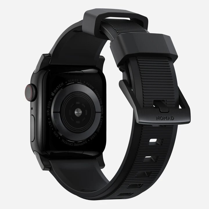 Ремешок Nomad Rugged Strap V.2 для Apple Watch 42/44 mm Черный с чёрной фурнитурой NM1A41BN00 - фото 4