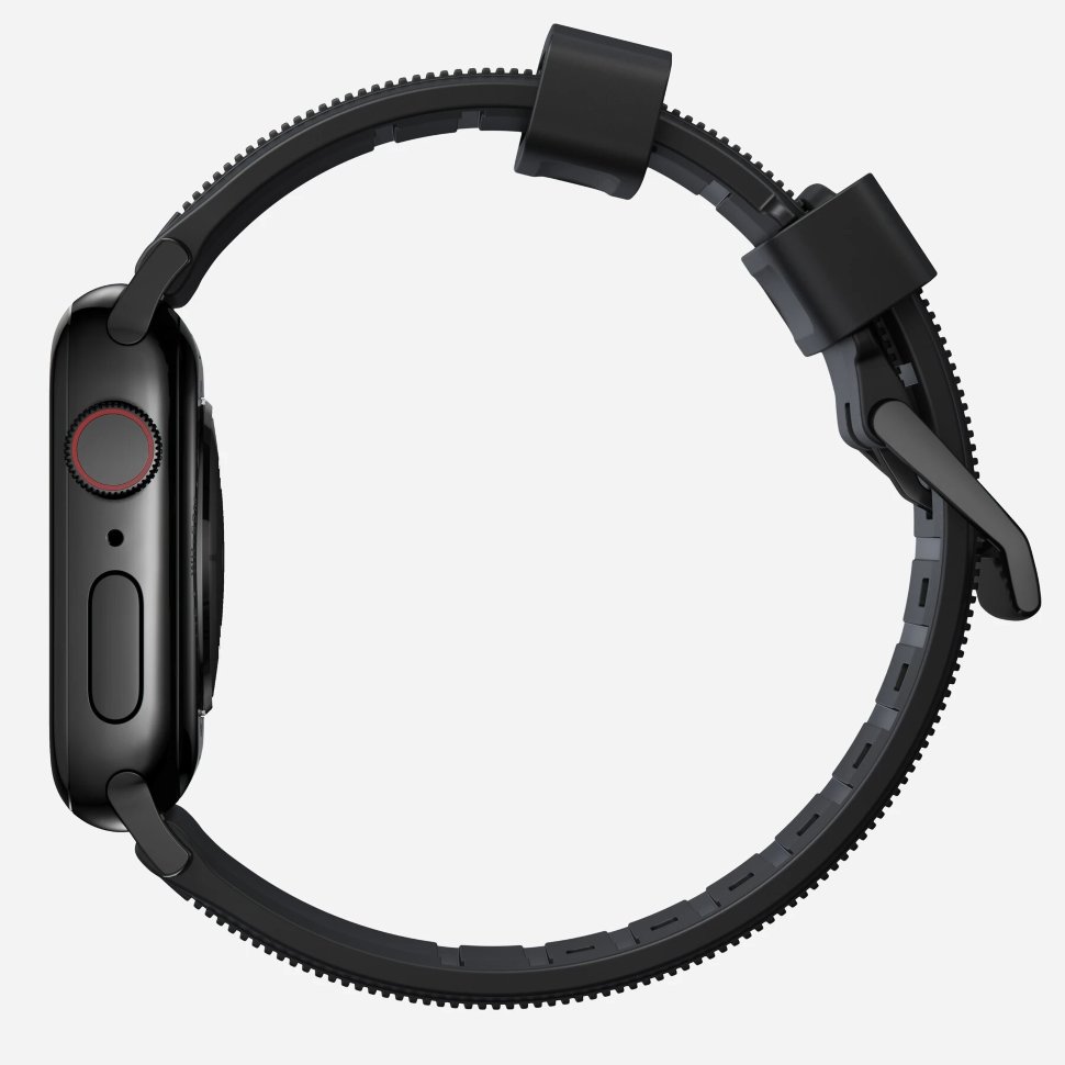 Ремешок Nomad Rugged Strap V.2 для Apple Watch 42/44 mm Черный с чёрной фурнитурой NM1A41BN00 - фото 5