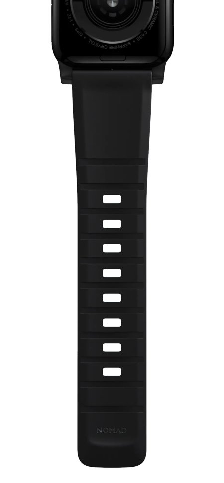 Ремешок Nomad Rugged Strap V.2 для Apple Watch 42/44 mm Черный с чёрной фурнитурой NM1A41BN00 - фото 8