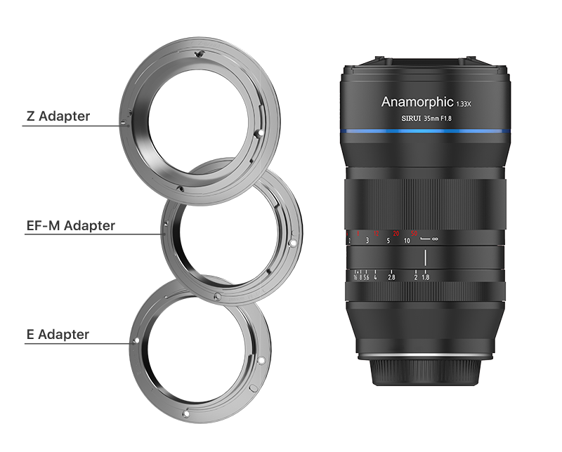 Набор объективов Sirui Anamorphic E-mount Kit 35мм + 50мм f1.8 SR-MEK7E + SR35-M + 35ADP-E - фото 1