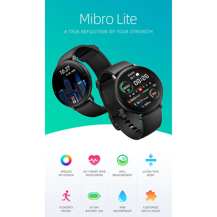 Умные часы Xiaomi Mibro Lite Чёрные XPAW004 - фото 4