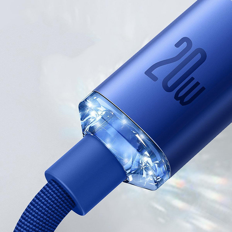 Кабель Baseus Crystal Shine CW-FXP Type-C - Lightning 20W 2м Фиолетовый CAJY000305 - фото 5