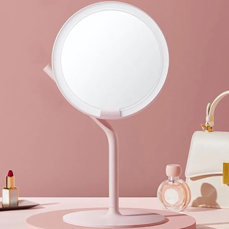 Зеркало косметическое Amiro Mini 2 Розовое AML117-P зеркало для макияжа с led подсветкой jordan judy desktop led makeup mirror white nv663