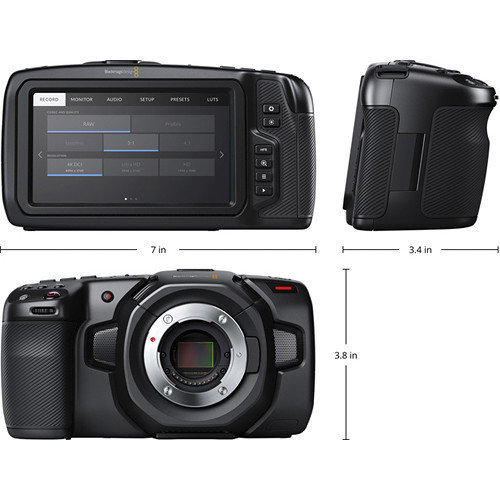 Кинокамера Blackmagic Pocket Cinema Camera 4K + объектив Sirui 35mm F/1.8 Anamorphic CINECAMPOCHDMFT4K + SR35-M - фото 9