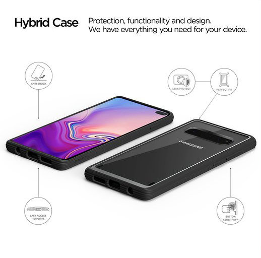 Чехол VRS Design Crystal Chrome для Galaxy S10 PLUS Black 905986 for samsung galaxy s23 df 09 crossbody litchi texture card bag design pu phone case cyan
