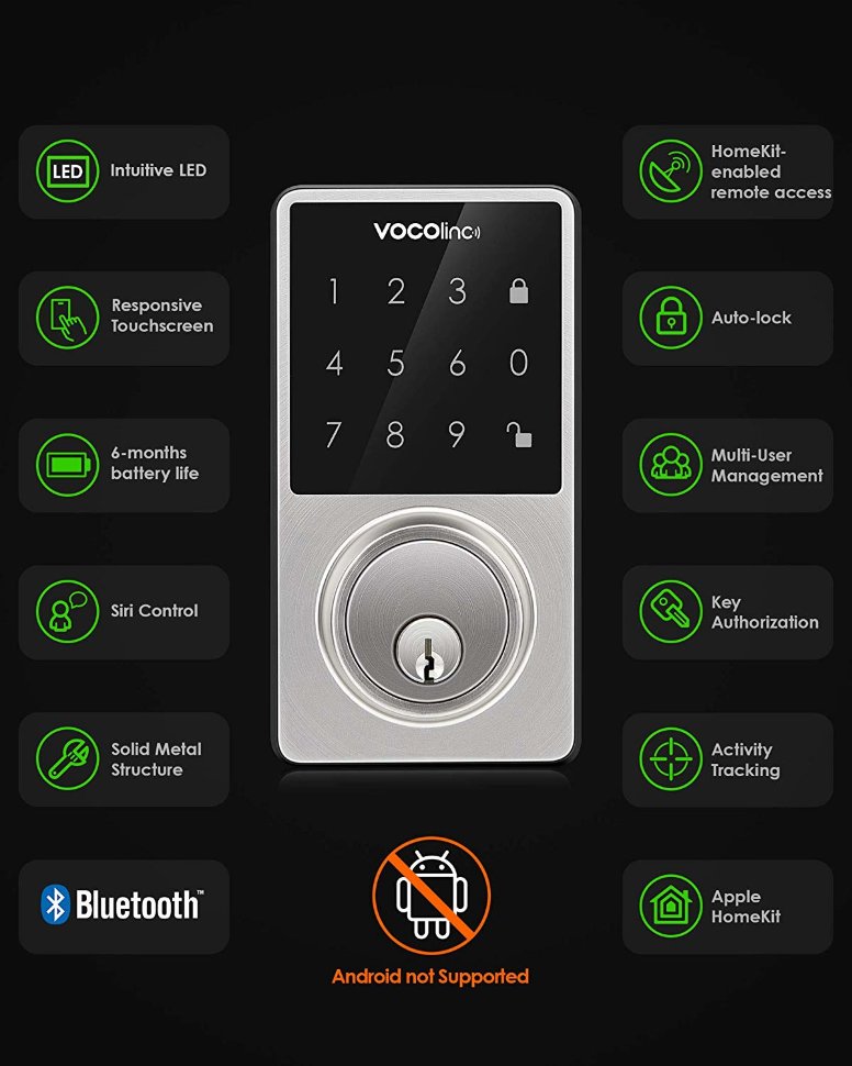 Умный дверной замок VOCOlinc Tguard Smart Bluetooth Door Lock - фото 7