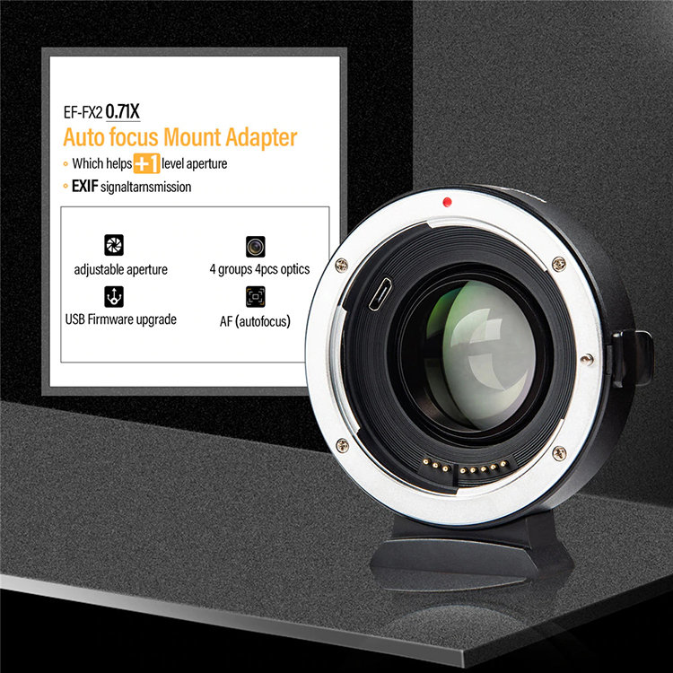 Адаптер Viltrox EF-FX2 для объектива Canon EF на байонет Fuji X-mount - фото 3