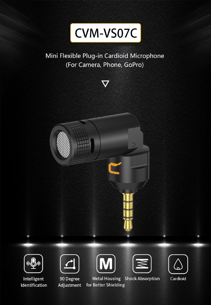 Микрофон CoMica CVM-VS07C mini Jack 3.5мм TRRS - фото 7