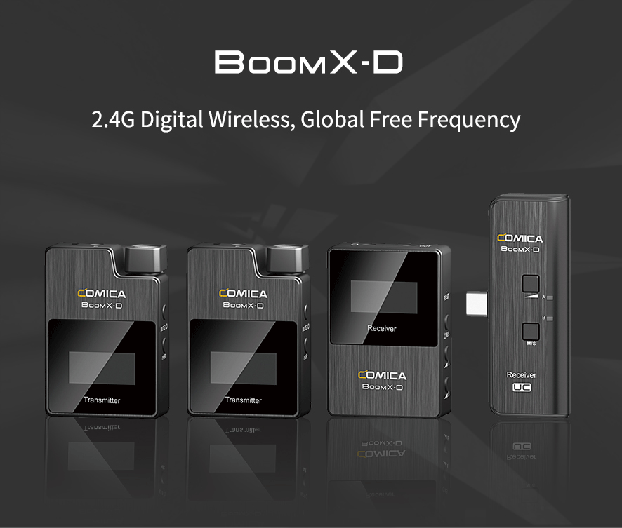 Радиосистема CoMica BoomX-D-UC2 (RX UC+2TX) BoomX-D UC2 радиосистема comica uhf cvm ws50 h для смартфона cvm ws50h