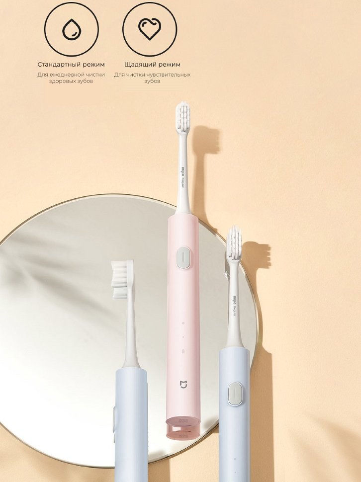 Электрическая зубная щетка Xiaomi Mijia Sonic Electric Toothbrush T200 Розовая MES606 - фото 5