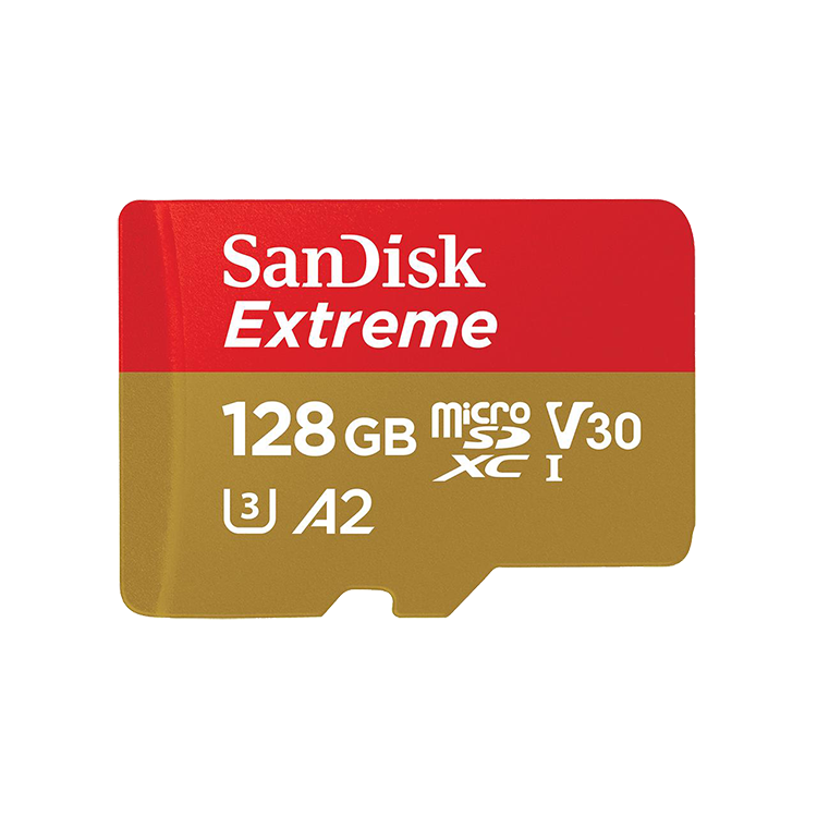 Карта памяти Sandisk Extreme microSDXC A2 C10 V30 UHS-I U4 128GB + SD Adapter + Rescue Pro Deluxe SDSQXA1-128G-GN6MA