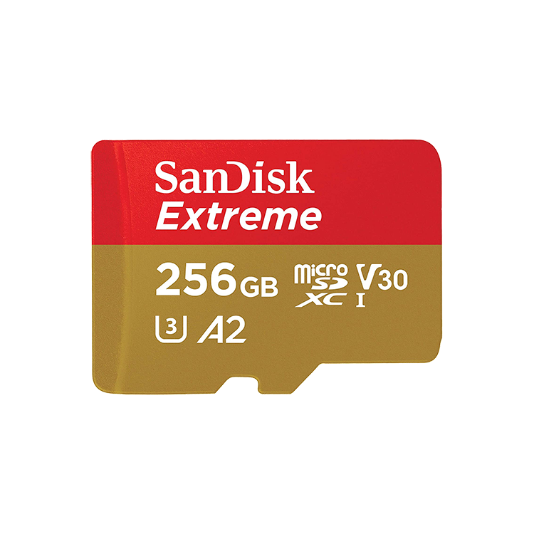 Карта памяти Sandisk Extreme microSDXC A2 C10 V30 UHS-I U5 256GB + SD Adapter + Rescue Pro Deluxe SDSQXA1-256G-GN6MA - фото 3