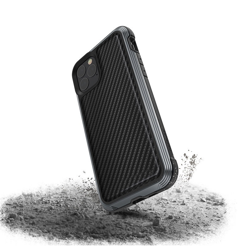 Чехол X-Doria Defense Lux для iPhone 11 Pro Чёрный карбон 484473 - фото 5