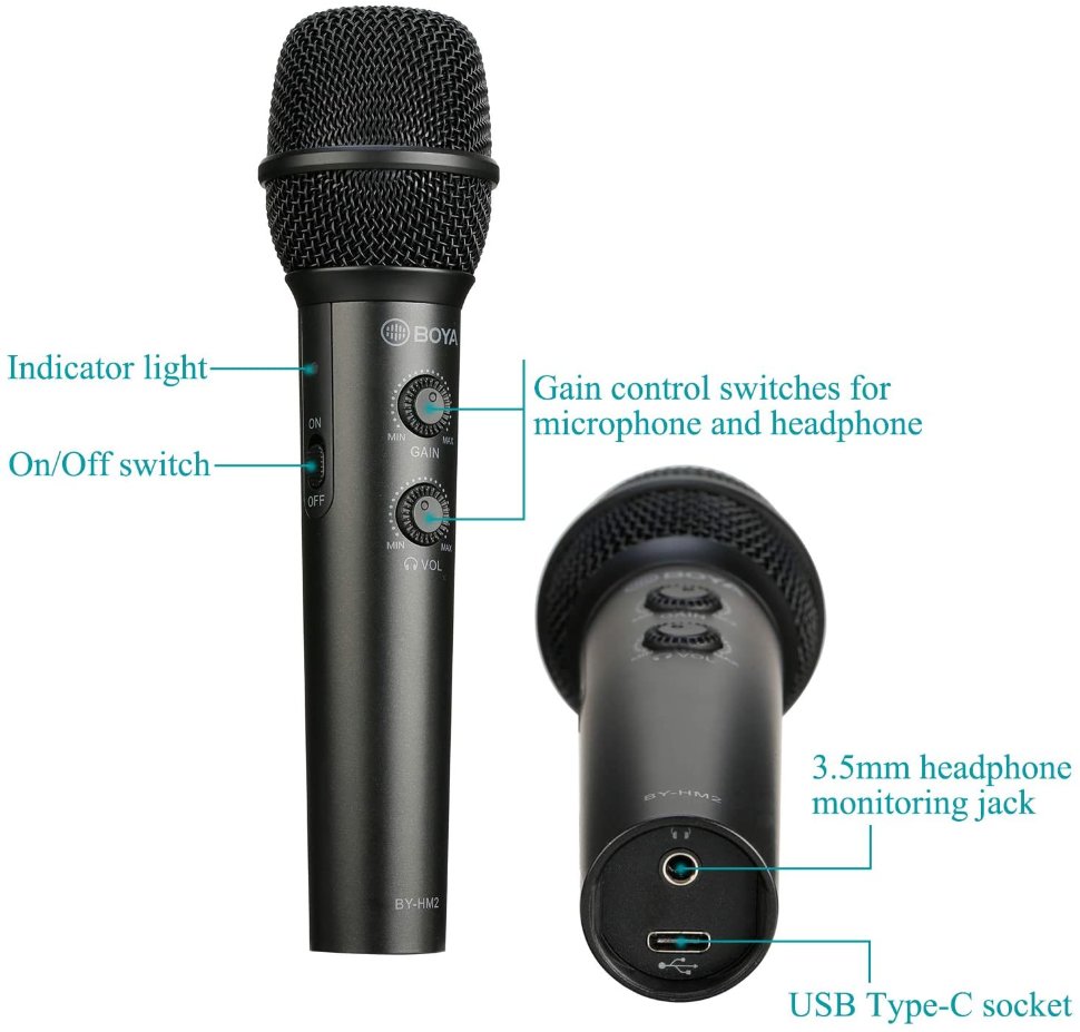 Микрофон Boya BY-HM2 для мобильных устройств и ПК - фото 7