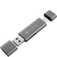 Кардридер Satechi Aluminum Type-C/USB 3.0 -Micro/SD Серый космос