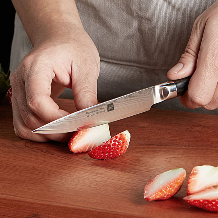 Набор ножей из дамасской стали Xiaomi HuoHou Damascus Knife Sets HU0073 - фото 8