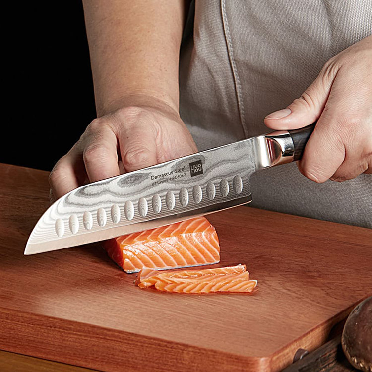 Набор ножей из дамасской стали Xiaomi HuoHou Damascus Knife Sets HU0073 - фото 9