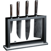 Набор ножей из дамасской стали HuoHou Set of 5 Damascus Knife Sets (4 ножа + подставка)