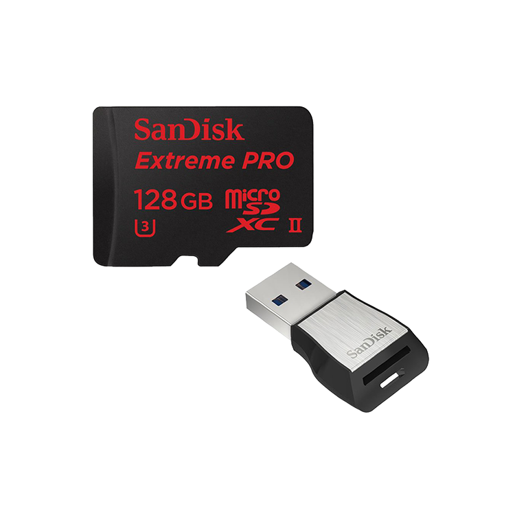 Карта памяти SanDisk Extreme Pro microSDXC 128 Гб UHS-II Class 3 (U3) + USB adapter SDSQXPJ-128G-GN6M3