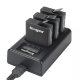 Зарядное устройство тройное KingMa Triple charger для GoPro Hero 5/6/7/8 - Изображение 112493