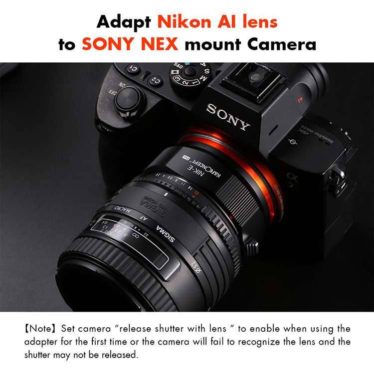 Адаптер K&F Concept для объектива Nikon AI на Sony NEX Pro KF06.436 - фото 6