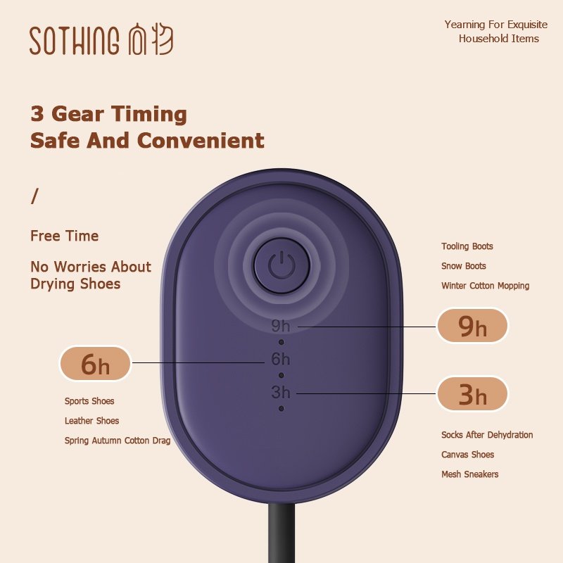 Сушилка для обуви Xiaomi Sothing Zero-Shoes Dryer (CN) Фиолетовая DSHJ-S-2111AA - фото 6