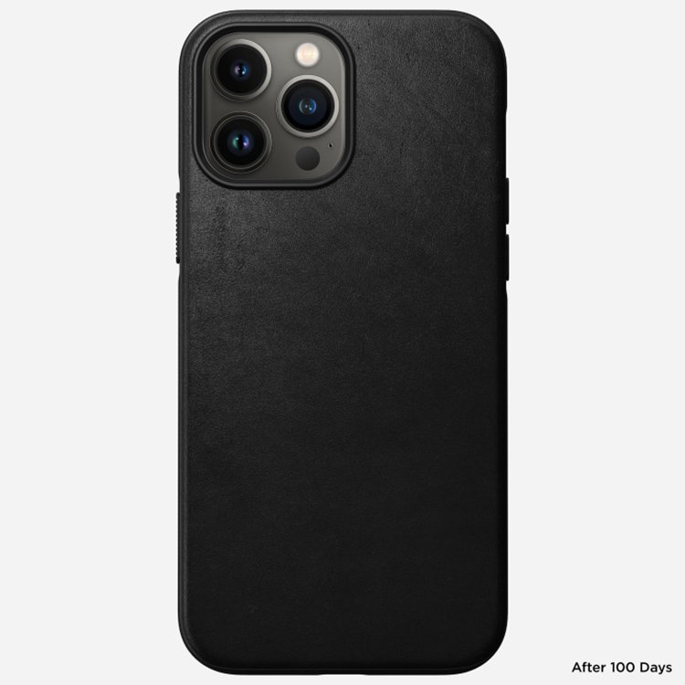 Чехол Nomad Modern Leather MagSafe для iPhone 13 Pro Max Чёрный NM01063285 - фото 3