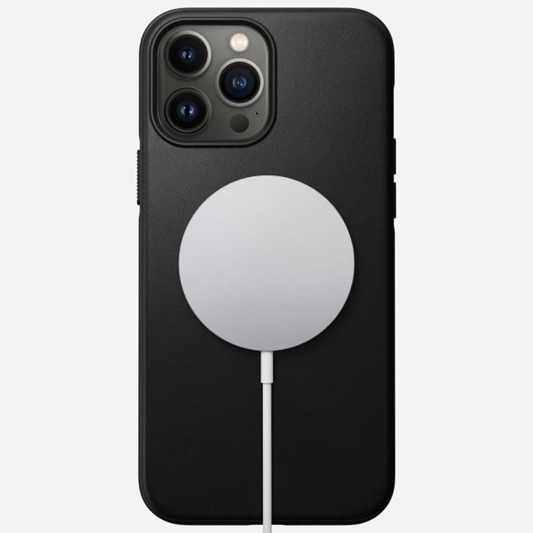 Чехол Nomad Modern Leather MagSafe для iPhone 13 Pro Max Чёрный NM01063285 - фото 4