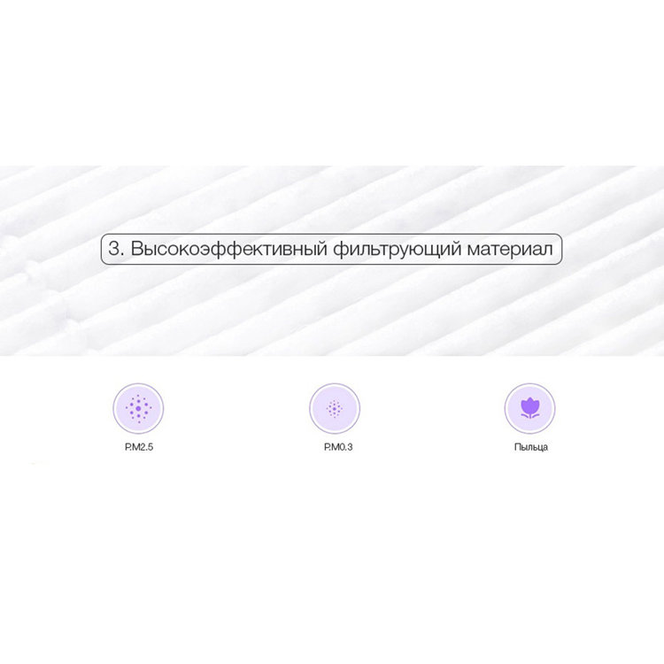 Сменный фильтр для очистителя воздуха Xiaomi Mi Air Purifier 2/2s/Pro/3 Фиолетовый MCR-FLG - фото 7