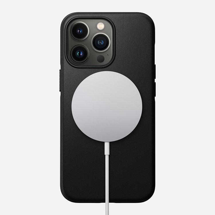 Чехол Nomad Modern Leather MagSafe для iPhone 13 Pro Чёрный NM01062585 - фото 4