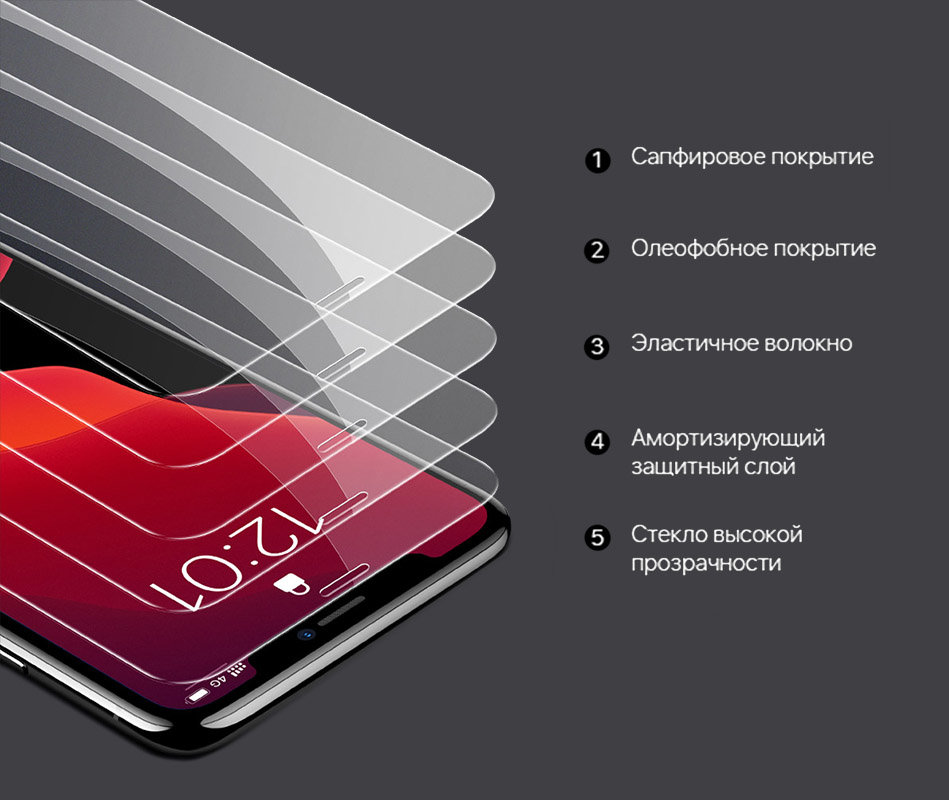 Стекло Baseus 0.15мм Tempered Glass Film для iPhone 11 (2 шт) SGAPIPH61S-GS02 - фото 8