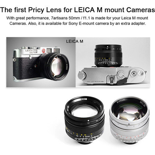 Объектив 7Artisans M50mm F1.1 Leica M Mount Чёрный A401B - фото 4