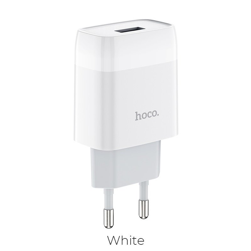 Сетевой адаптер HOCO C72A Glorious 2.1А Белый  + кабель Type-C 1м - фото 4