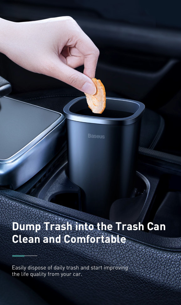 Урна для мусора Baseus Dust-free Trash Can Белая CRLJT-A02 - фото 9