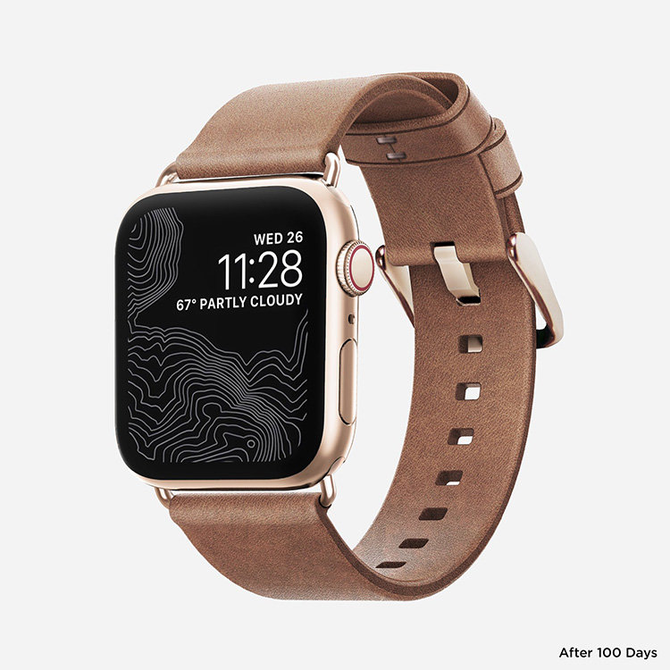 Ремешок Nomad Modern Slim для Apple Watch 38/40 мм Бежевый с золотой фурнитурой NM1A3NTM00 ремешок nomad traditional для apple watch 38 40 мм rustic brown с черной фурнитурой nm1a3rbt00