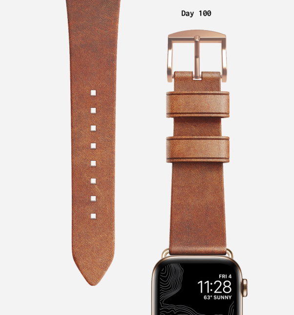 Ремешок Nomad Modern Slim для Apple Watch 38/40 мм Бежевый с золотой фурнитурой NM1A3NTM00 - фото 7