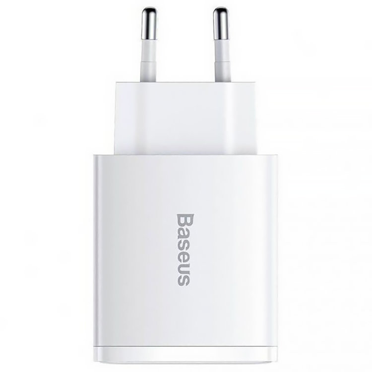 Сетевой адаптер Baseus Compact Quick Charger 2U+C 30W Белый CCXJ-E02 - фото 2