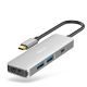 Хаб Rock Type-C to HDMI +USB3.0*2port+SD+PD converter Серый - Изображение 79889
