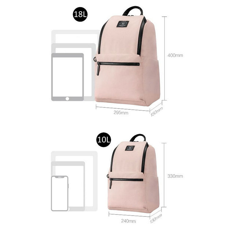 Рюкзак Xiaomi 90 Points Pro Leisure Travel 18L Розовый - фото 3