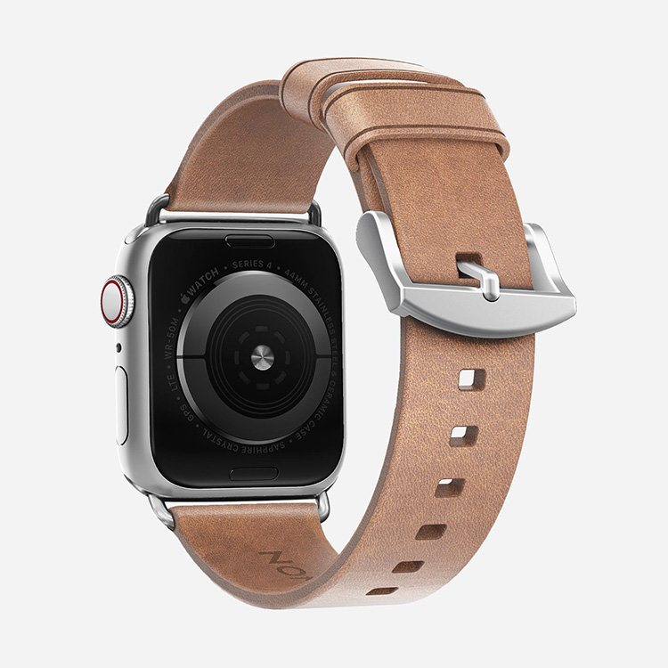 Ремешок Nomad Modern Slim для Apple Watch 38/40 мм Бежевый с серебряной фурнитурой NM1A3NSM00 - фото 2