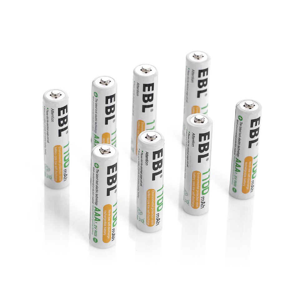 Комплект аккумуляторных батарей EBL AAA 1100mAh (8шт) EB-81222 - фото 6