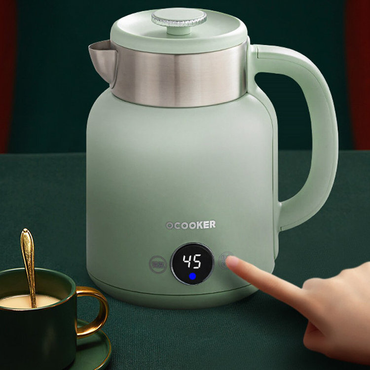 Электрический чайник Qcooker Retro Electric Kettle 1.5L Зелёный CR-SH1501-G чайник электрический vitek vt 7055 1 7 л белый коричневый