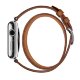 Ремешок кожаный HM Style Double Tour для Apple Watch 38/40 mm Коричневый - Изображение 40619insta